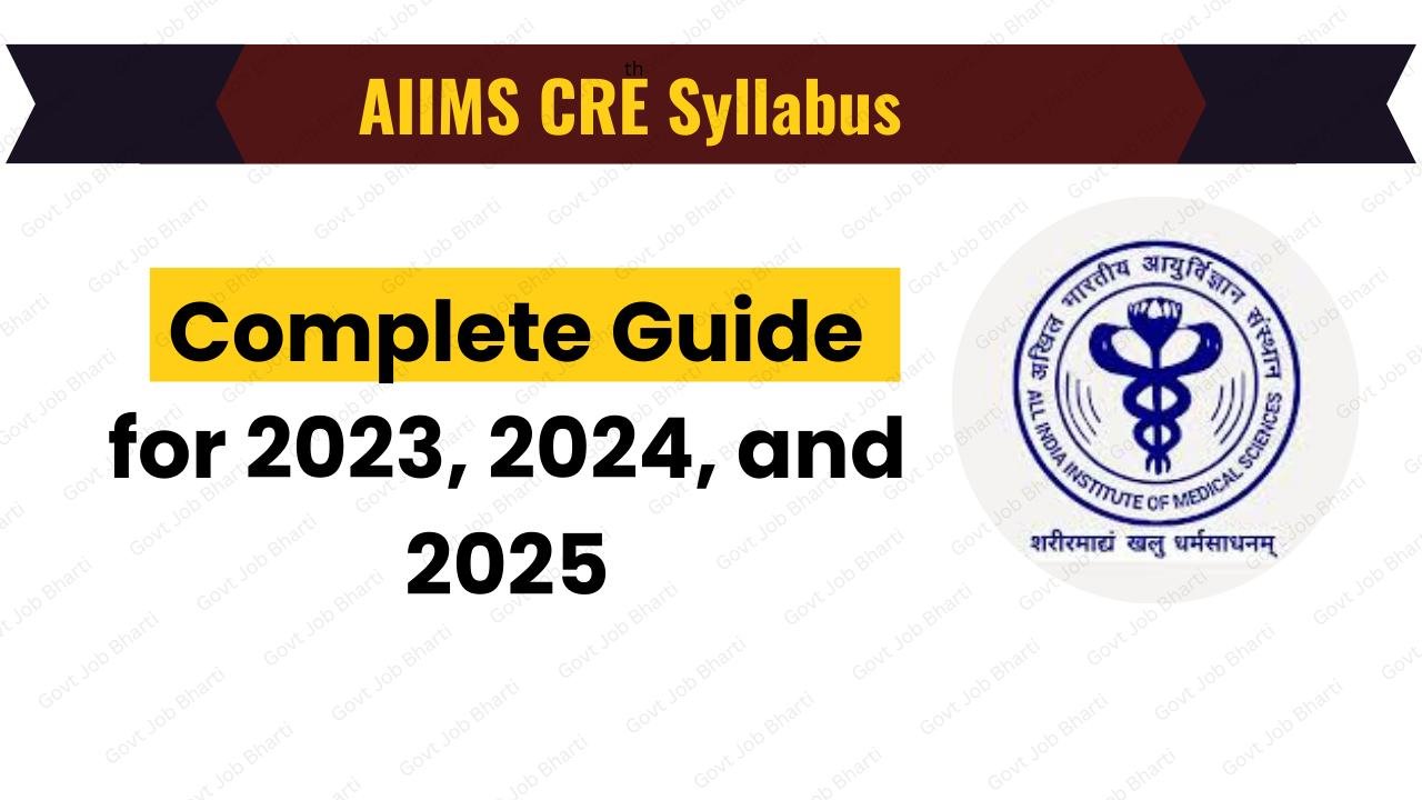 AIIMS CRE Syllabus 2025-AIIMS CRE Admit Card