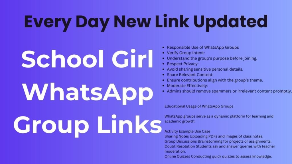 School Girl WhatsApp Group Links